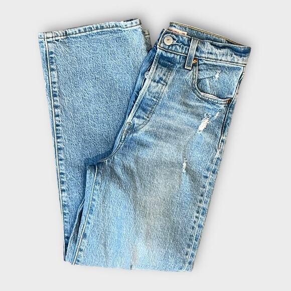 LEVI'S RIBCAGE STRAIGHT JEANS Size 25 - Picture 10 of 10